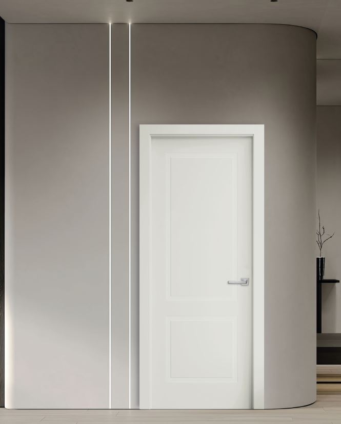 SCRIGNO PORTA BATTENTE  FAST Q02 PANTOGRAFATA A 2 BUGNE REVERSIBILE 70 x 210 x 102 CON STIPITI E CERNIERE A SCOMPARSA RAL 9016 LACCATO BIANCO