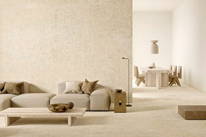 PAVIMENTI RIVESTIMENTI  ARIOSTEA CREMA LUNA STRUCTURED LASTRA 100 x 300   6 mm 1^ scelta