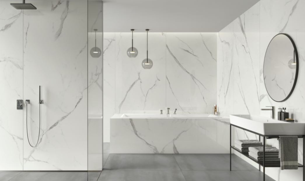 PAVIMENTI RIVESTIMENTI VILLEROY & BOCH NOCTURNE WHITE POLISHED EFFETTO MARMO LUCIDO 60 x 120 RETT 1^ scelta 9,5 mm