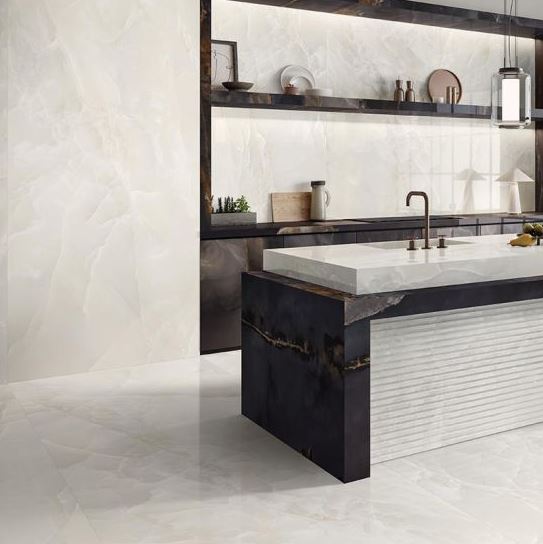 PAVIMENTI RIVESTIMENTI EMIL TELE DI MARMO ONYX IVORY 120x120 FULL LAPPATO 6,5 mm 1^ scelta