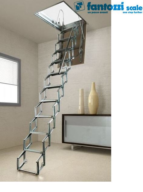 FANTOZZI SCALA PER TETTI RETRATTILE ACI SVEZIA ALLUMINIO 80 X 70 X 3 MT 