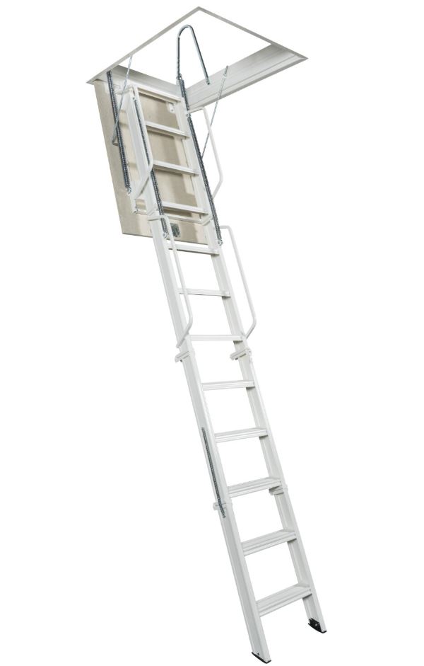 FANTOZZI SCALA PER SOFFITTO RETRATTILE  PIEGHEVOLE ACI QUATTRO 90 x 70 x h 2,65/2,80 mt